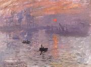 Claude Monet Impression Sunrise.Le Have oil painting on canvas